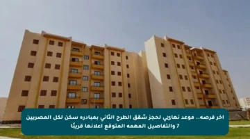 آخر فرصة.. موعد نهائي لحجز شقق الطرح الثاني بمبادرة سكن لكل المصريين 7 والتفاصيل المهمة المتوقع إعلانها قريبًا